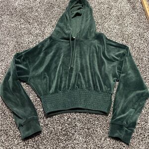 Better together Emerald Green Velvet Hoodie Woman’s size small